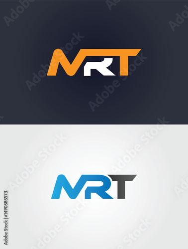 Minimalist MRT letter mark logo design vector template with modern typography for business identity solutions