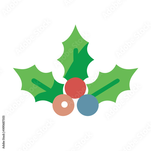 mistletoe icon, mistletoe vector illustration-simple illustration of mistletoe, perfect for mistletoe logos and icons