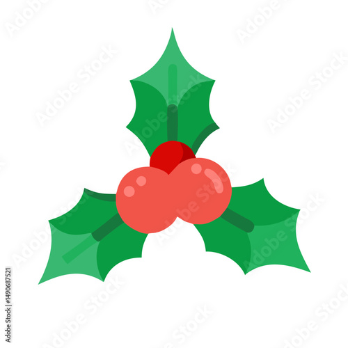 mistletoe icon, mistletoe vector illustration-simple illustration of mistletoe, perfect for mistletoe logos and icons