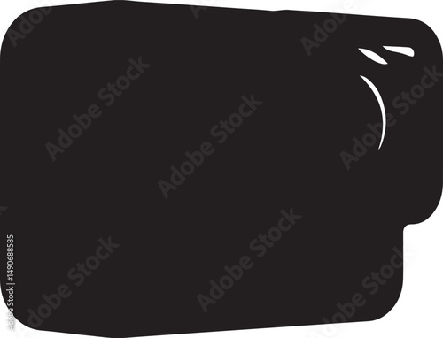 Black Silhouette of a Modern Action Camera