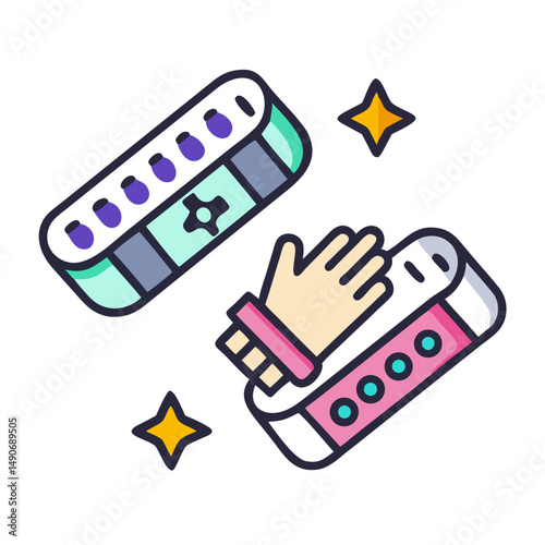 party wristbands icon, party wristbands vector illustration-simple illustration of party wristbands, perfect for party wristbands logos and icons