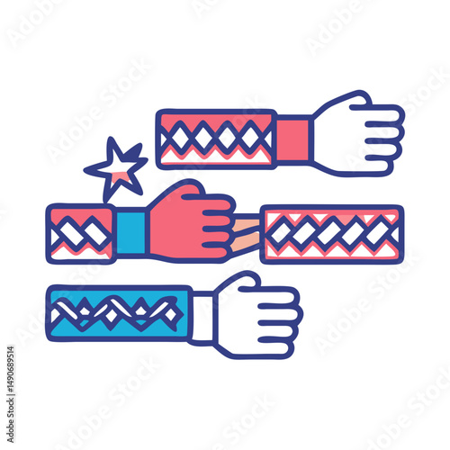 party wristbands icon, party wristbands vector illustration-simple illustration of party wristbands, perfect for party wristbands logos and icons