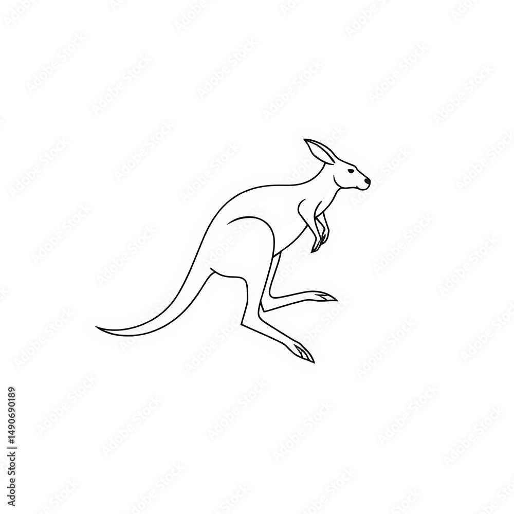 Fototapeta premium kangaroo vector illustration