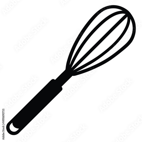 baker element isolated egg whisker on white background