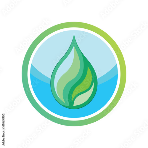 Eco-Friendly Water Drop Logo for Sustainability