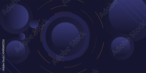 dark background with black, blue composition with circle combination