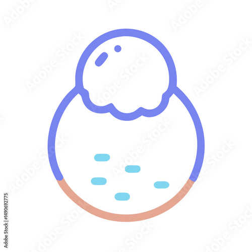 snowball icon, snowball vector illustration-simple illustration of snowball, perfect for snowball logos and icons