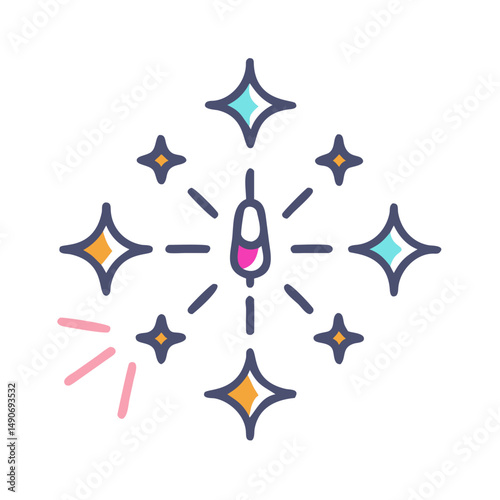 sparkling lights icon, sparkling lights vector illustration-simple illustration of sparkling lights, perfect for sparkling lights logos and icons