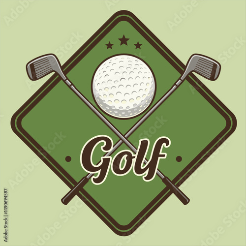 Golf club icons, symbols, elements and logo
