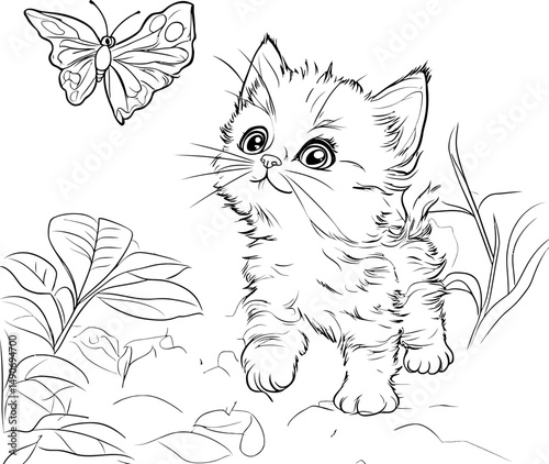 Graffiti cat graphic vector design