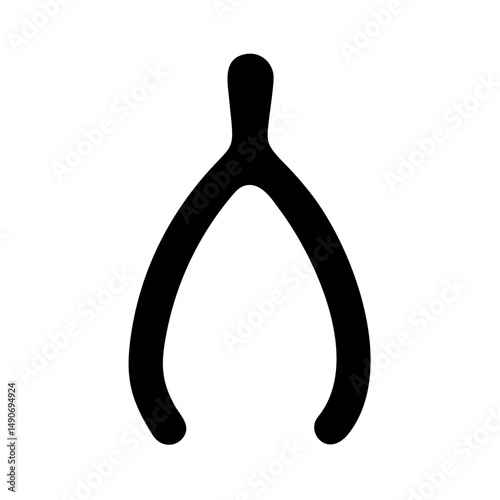 wishbone icon, wishbone vector illustration-simple illustration of wishbone, perfect for wishbone logos and icons