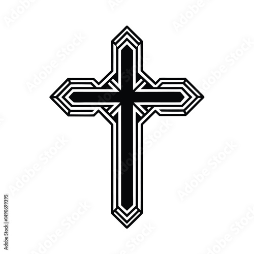 cross on white background