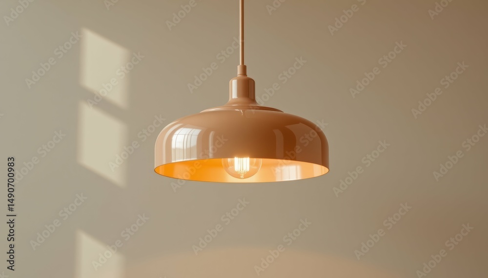 Obraz premium Elegant Ceiling Lamp Lighting Minimalist Interior Home Decor Modern Style Soft Ambiance Warm Glow