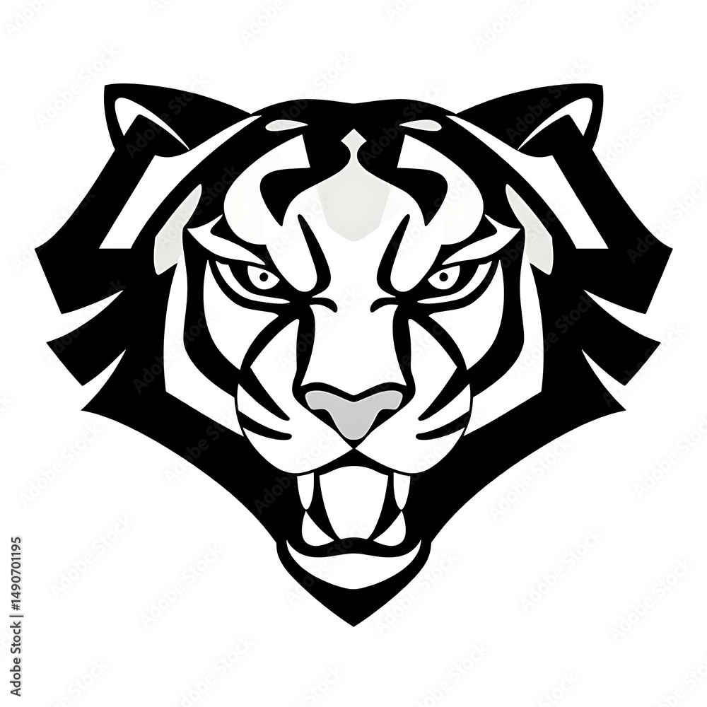 Fototapeta premium tiger head vector