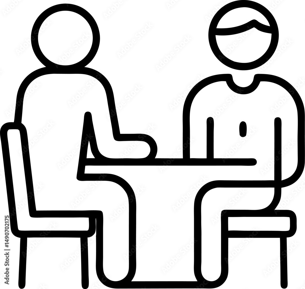 Fototapeta premium Interview vector icon