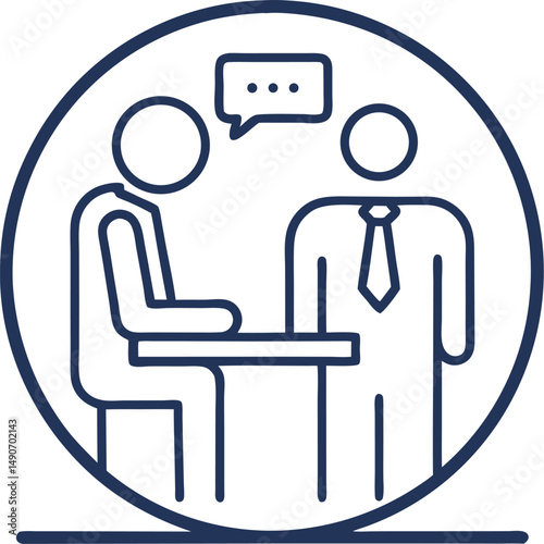 Interview vector icon