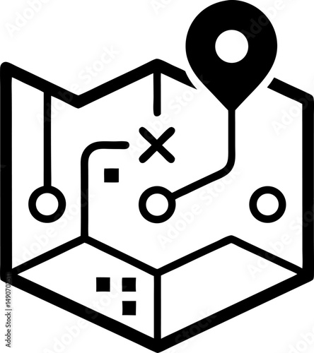 Strategy Map line icon