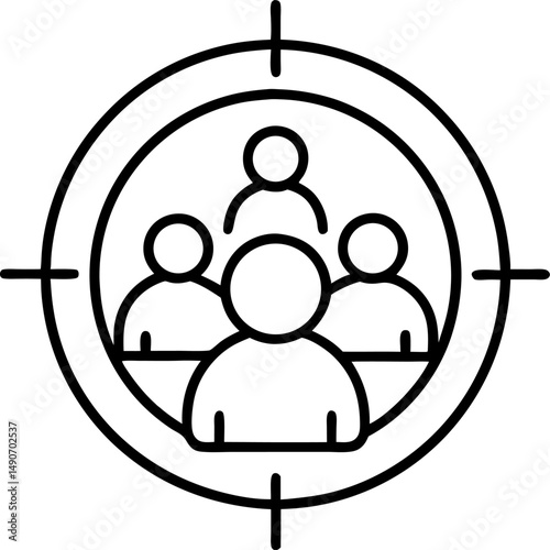 target audience glyph icon
