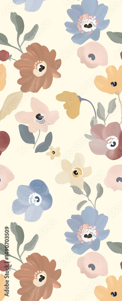 Fototapeta premium Radiant Creations Handmade Curly and Floral Pattern Sketches