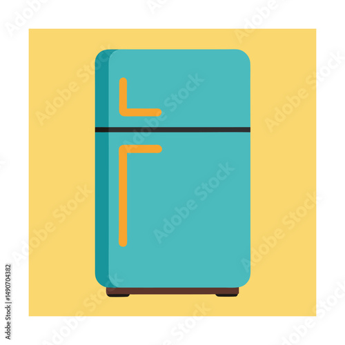 Modern Fridge Icon Minimalist Refrigerator Appliance Vector