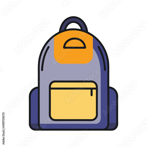 Modern Trendy Backpack Icon vector design for Branding.
