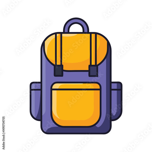 Modern Trendy Backpack Icon vector design for Branding.