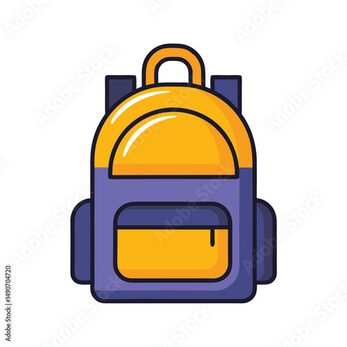 Modern Trendy Backpack Icon vector design for Branding.