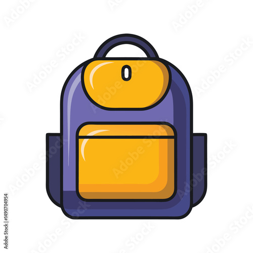 Modern Trendy Backpack Icon vector design for Branding.