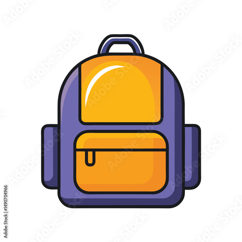 Modern Trendy Backpack Icon vector design for Branding.