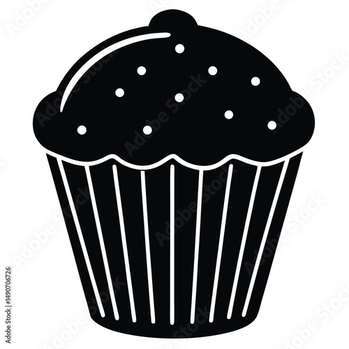 baker element isolated muffin paper cup on white background