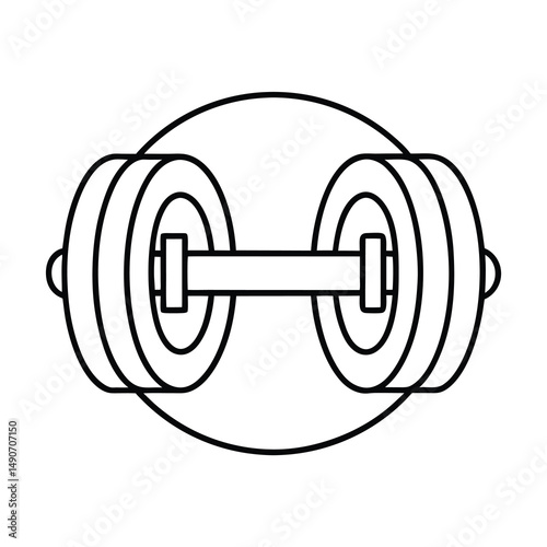 dumbbell isolated on white background