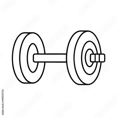 dumbbell isolated on white