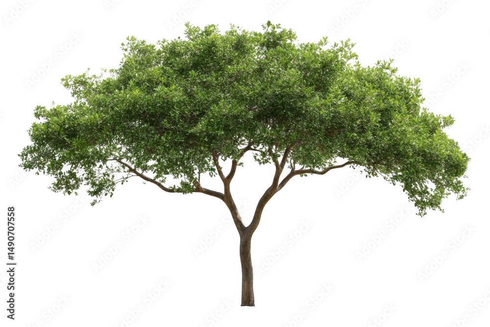 Obraz premium Green Tree stand tall and majestic on an island with Natural Beauty