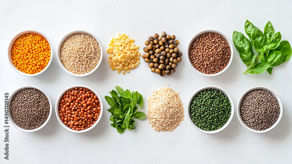 Healthy diet for diabetes management featuring various grains and greens in bowls arranged aesthetically, healthy diet for diabetes management, Healthy diet for diabetes management featuring various grains and greens in bowls arranged aesthetically, healthy diet for diabetes management,