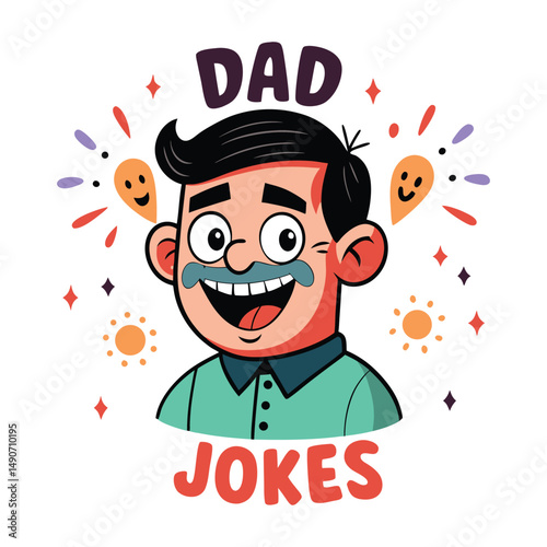 Funny Dad Jokes Icon Set for Father’s Day – Humorous Vector Illustration Pack, Celebrate Father’s Day with a smile! This hilarious dad jokes icon set features fun, quirky, and pun-filled vector. 