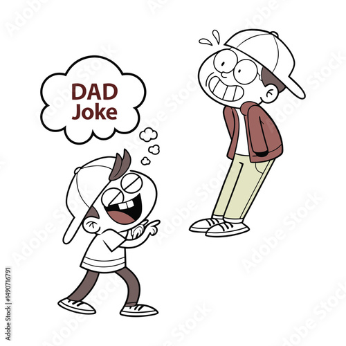Funny Dad Jokes Icon Set for Father’s Day – Humorous Vector Illustration Pack, Celebrate Father’s Day with a smile! This hilarious dad jokes icon set features fun, quirky, and pun-filled vector. 