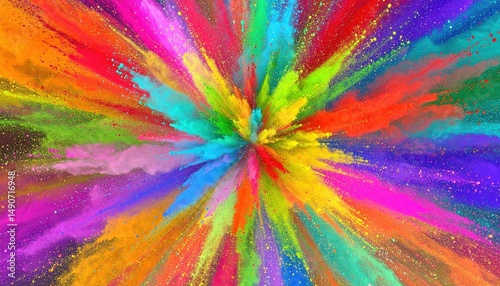 Colorful Powder Explosion Burst