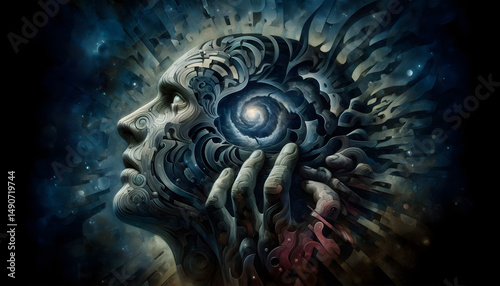 Fractured Mind – Surreal Abstract Portrait of Depression, Broken Memories, and Emotional Confusion