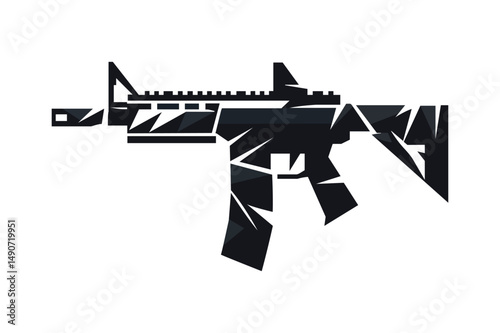 Dynamic Weapon Vector Design High Quality Military & Fantasy Arms Illustration 01.eps