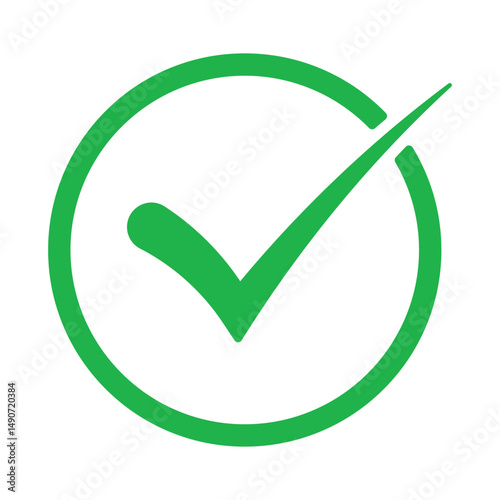 Free Download Minimalist green check mark icon - GFXLoad