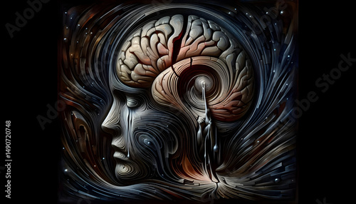 Fractured Mind – Surreal Abstract Portrait of Depression, Broken Memories, and Emotional Confusion