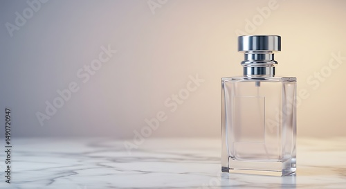 Wallpaper Mural Empty glass perfume bottle on marble Torontodigital.ca
