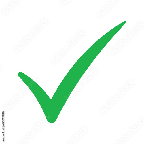 Minimalist green check mark icon