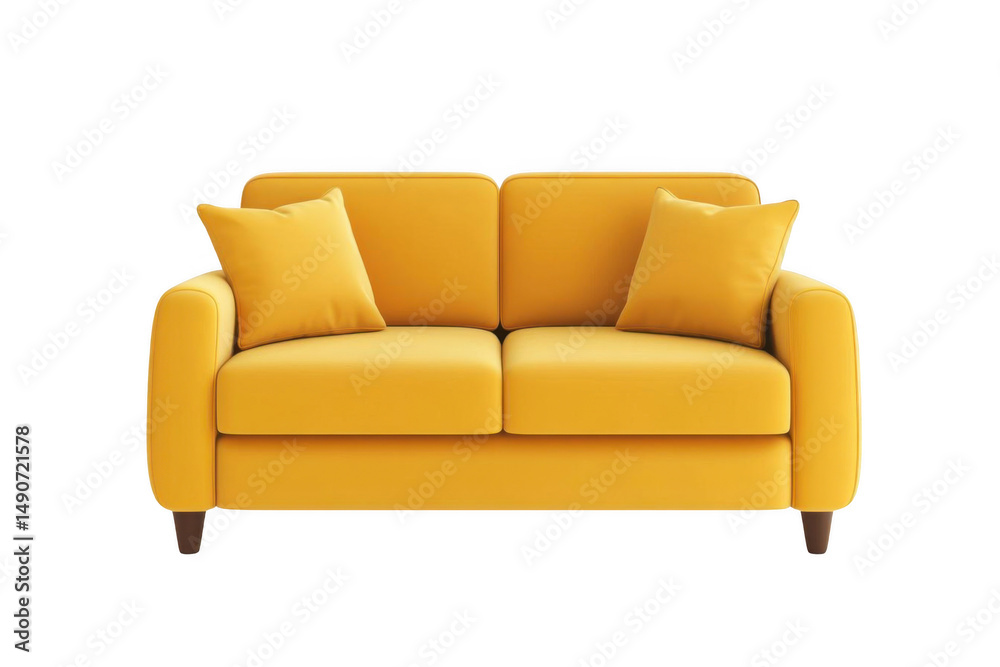 Comfortable Yellow Sofa With Pillows For Relaxing And Adding Style, Living Room Furniture Comfortable Yellow Sofa With Pillows For Relaxing And Adding Style, Living Room Furniture