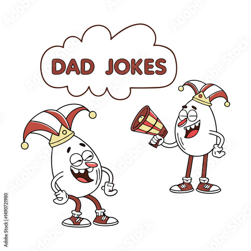 Funny Dad Jokes Icon Set for Father’s Day – Humorous Vector Illustration Pack, Celebrate Father’s Day with a smile! This hilarious dad jokes icon set features fun, quirky, and pun-filled vector. 