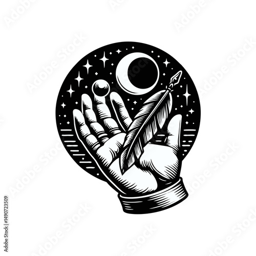 black hand vector