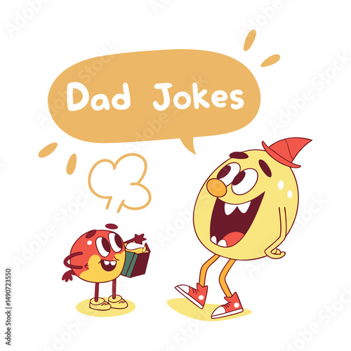 Funny Dad Jokes Icon Set for Father’s Day – Humorous Vector Illustration Pack, Celebrate Father’s Day with a smile! This hilarious dad jokes icon set features fun, quirky, and pun-filled vector. 
