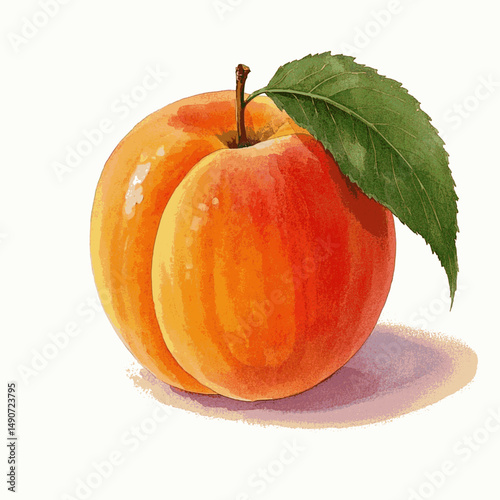 Blushed Nectar Flow apricot isolated watercolor vector illustration svg