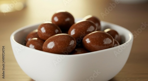 Wallpaper Mural Chocolate-covered almonds in a bowl (3) Torontodigital.ca