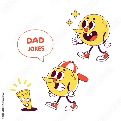 Funny Dad Jokes Icon Set for Father’s Day – Humorous Vector Illustration Pack, Celebrate Father’s Day with a smile! This hilarious dad jokes icon set features fun, quirky, and pun-filled vector. 